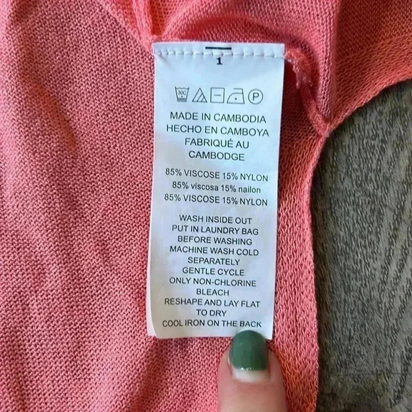 Michael Michael Kors Sweater Pink Long Sleeve Cardigan Sweater Duster Size Large - Picture 7 of 10